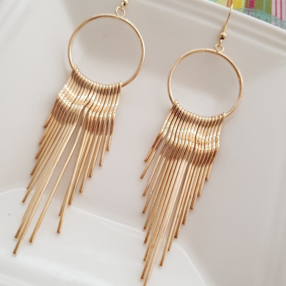 New! FP Sun Spikes Tassel Earrings - Picture 9 of 14